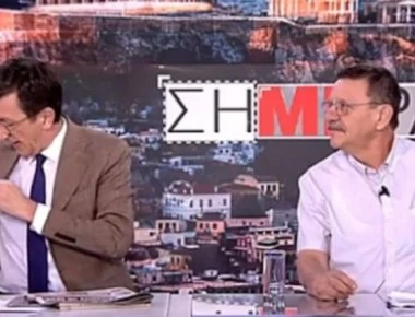 «Φωτιά» πήρε το στούντιο του ΣΚΑΪ - Ο Α.Πορτοσάλτε πέταξε τα μικρόφωνα και έφυγε